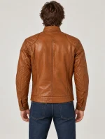 Men's Burnt Cuero Brooklands Motorcycle Jacket