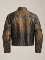 Men's Brown Leather Motorcycle Jacket