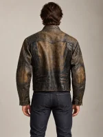 Men's Brown Leather Motorcycle Jacket