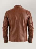 Men's Firenze Brown Leather Biker Jacket