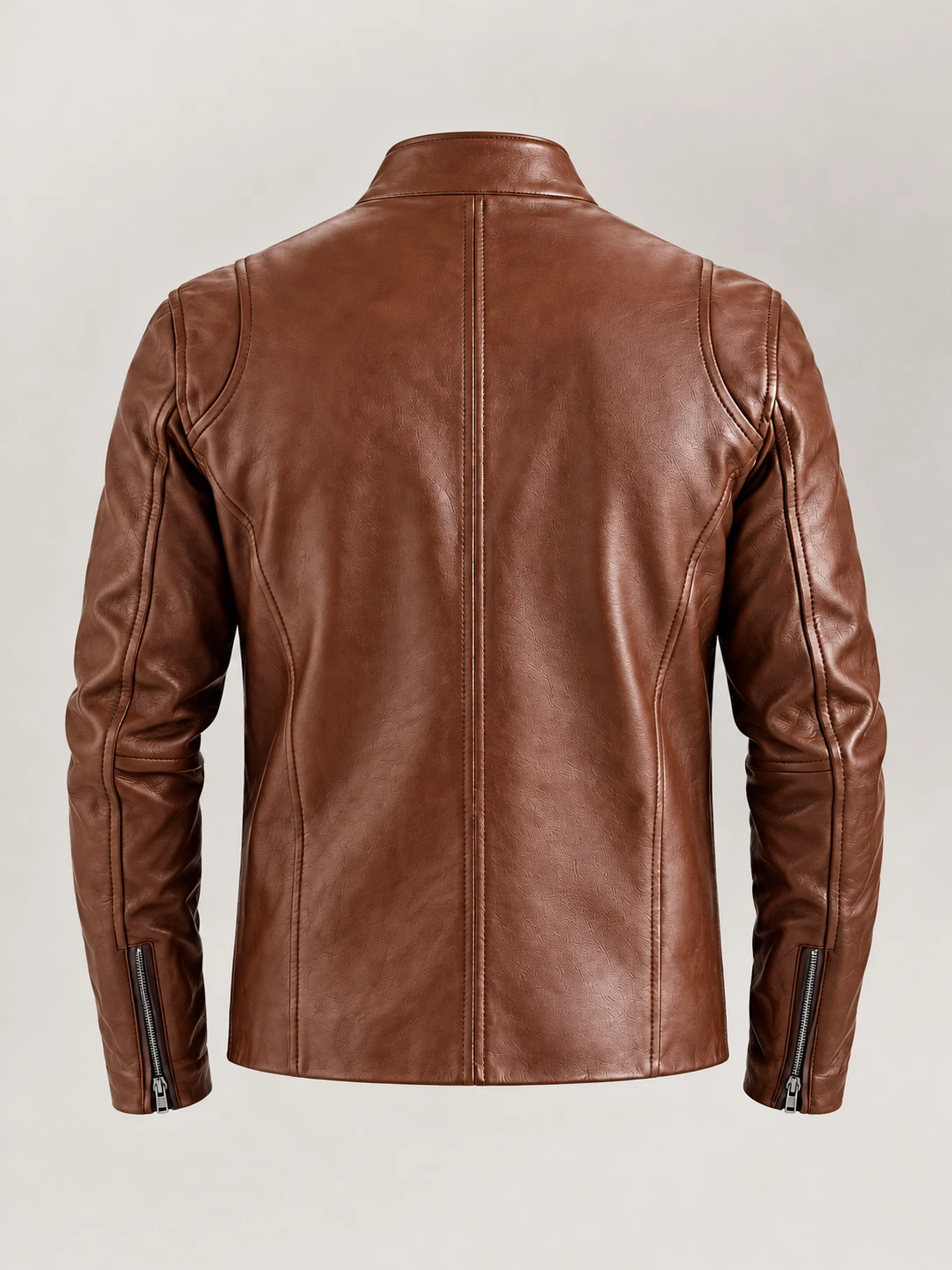 Men's Firenze Brown Leather Biker Jacket