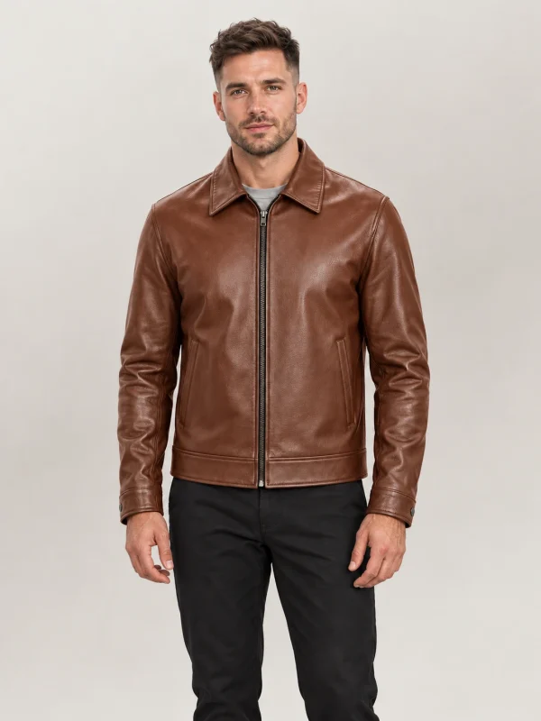 Men's Tropea Brown Leather Jacket