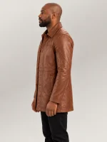 Men's Sardegna Brown Leather Coat