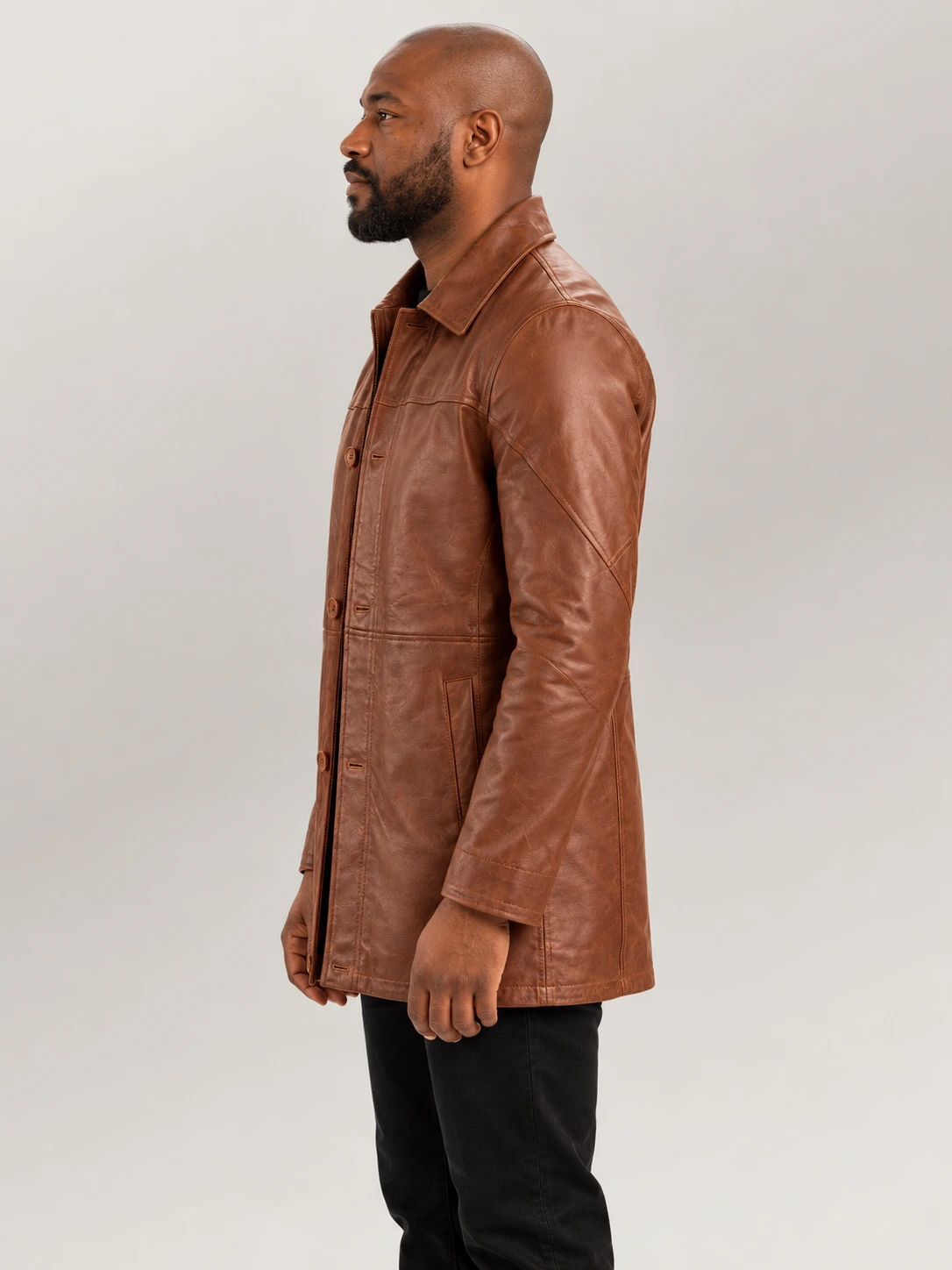Men's Sardegna Brown Leather Coat
