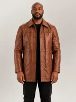 Men's Sardegna Brown Leather Coat
