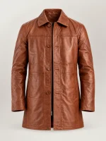 Men's Sardegna Brown Leather Coat