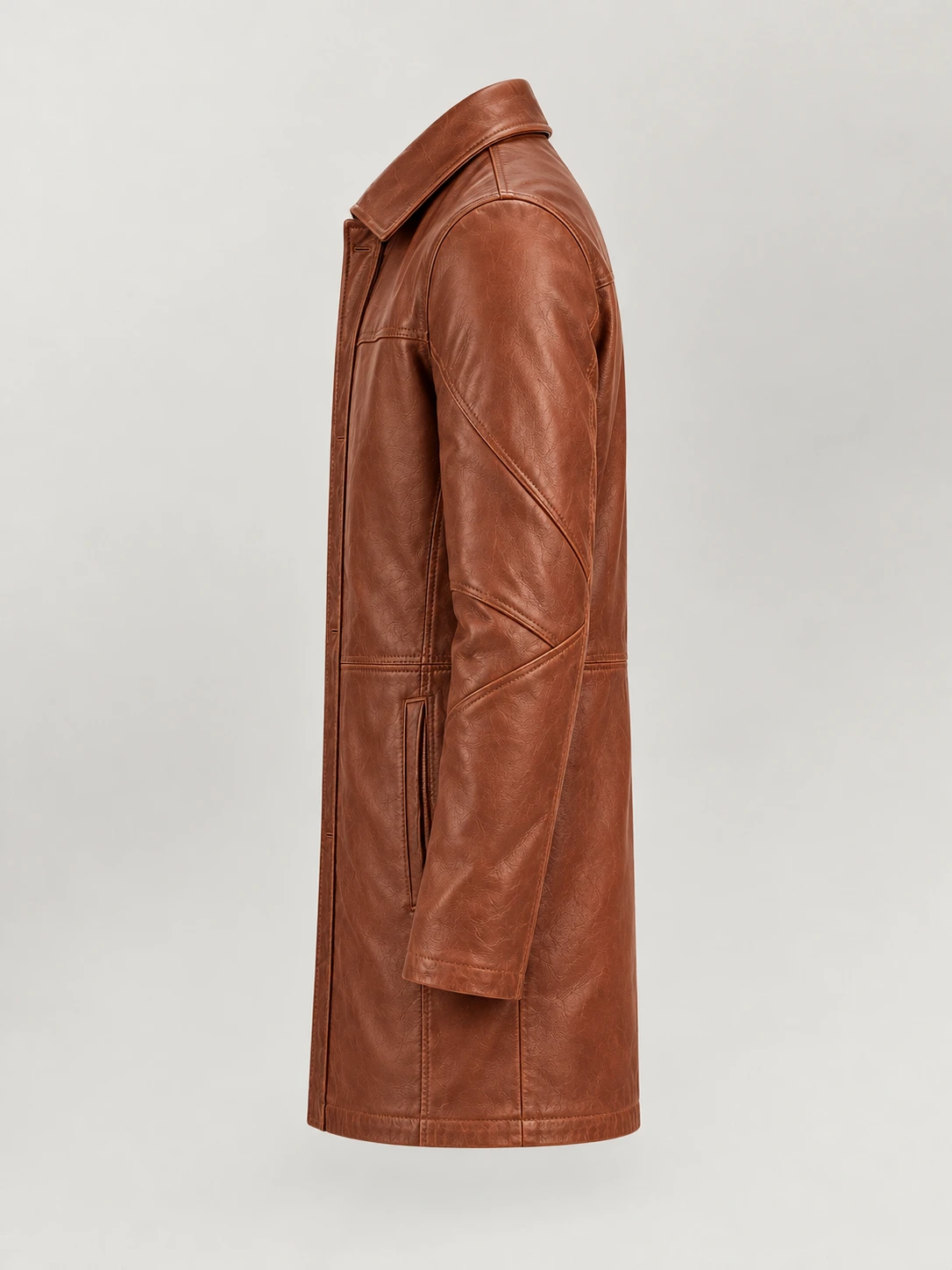 Men's Sardegna Brown Leather Coat