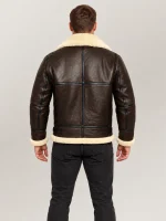 Men's Prime Trentino B3 Brown Real Shearling Bomber Jacket