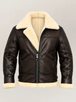 Men's Prime Trentino B3 Brown Real Shearling Bomber Jacket