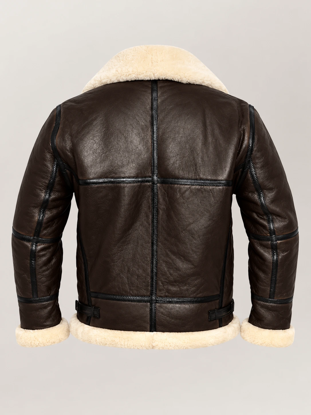 Men's Prime Trentino B3 Brown Real Shearling Bomber Jacket