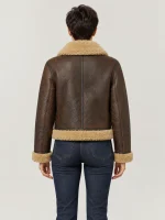 Women's Brown Kenora Shearling Leather Jacket
