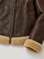 Women's Brown Kenora Shearling Leather Jacket