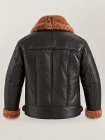 Men's Merano Black Real Shearling Bomber Jacket