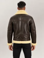 Men's Dolomiti RAF Brown Real Shearling Bomber Jacket