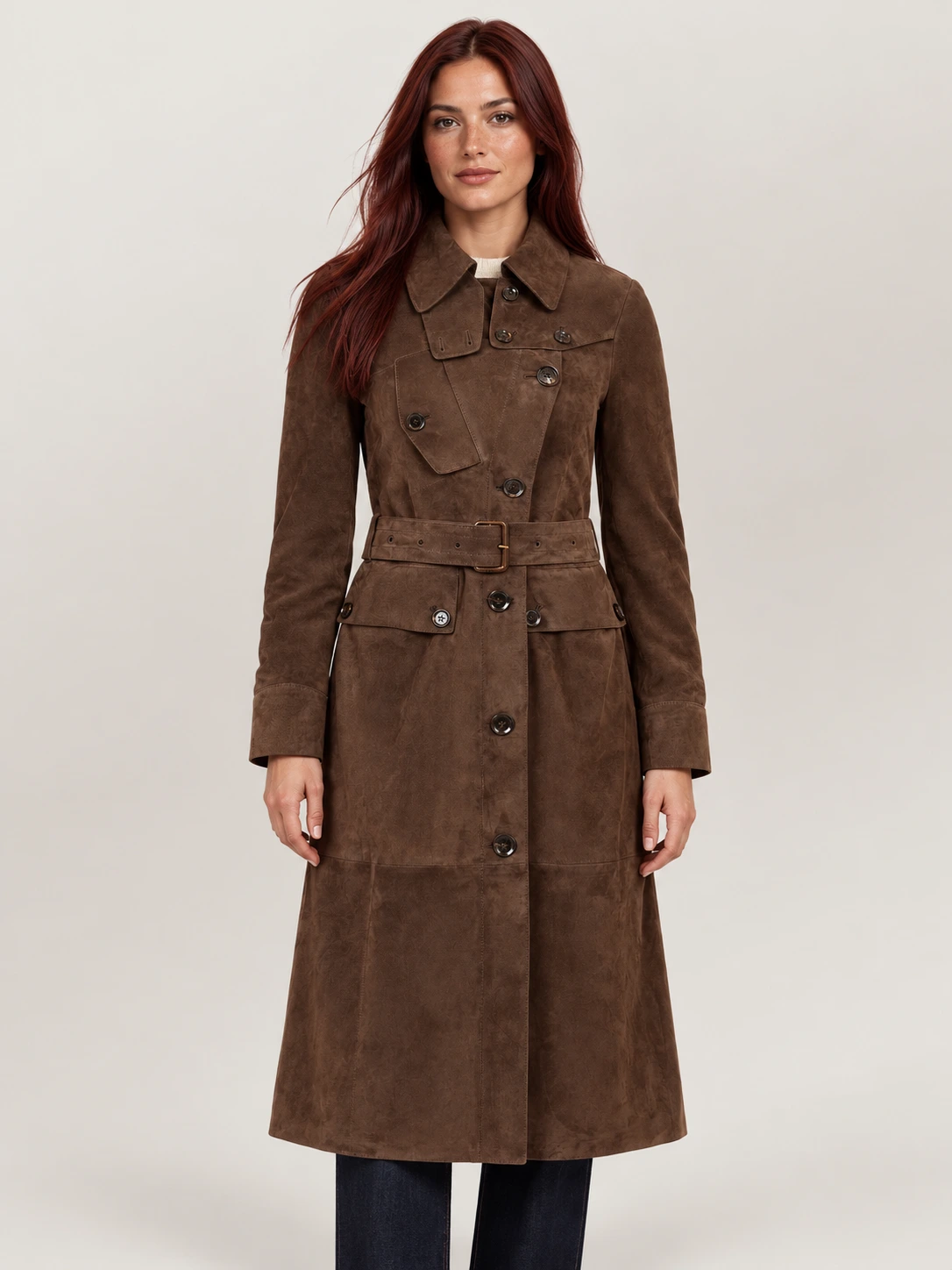 Women's TT Trench Leather Coat