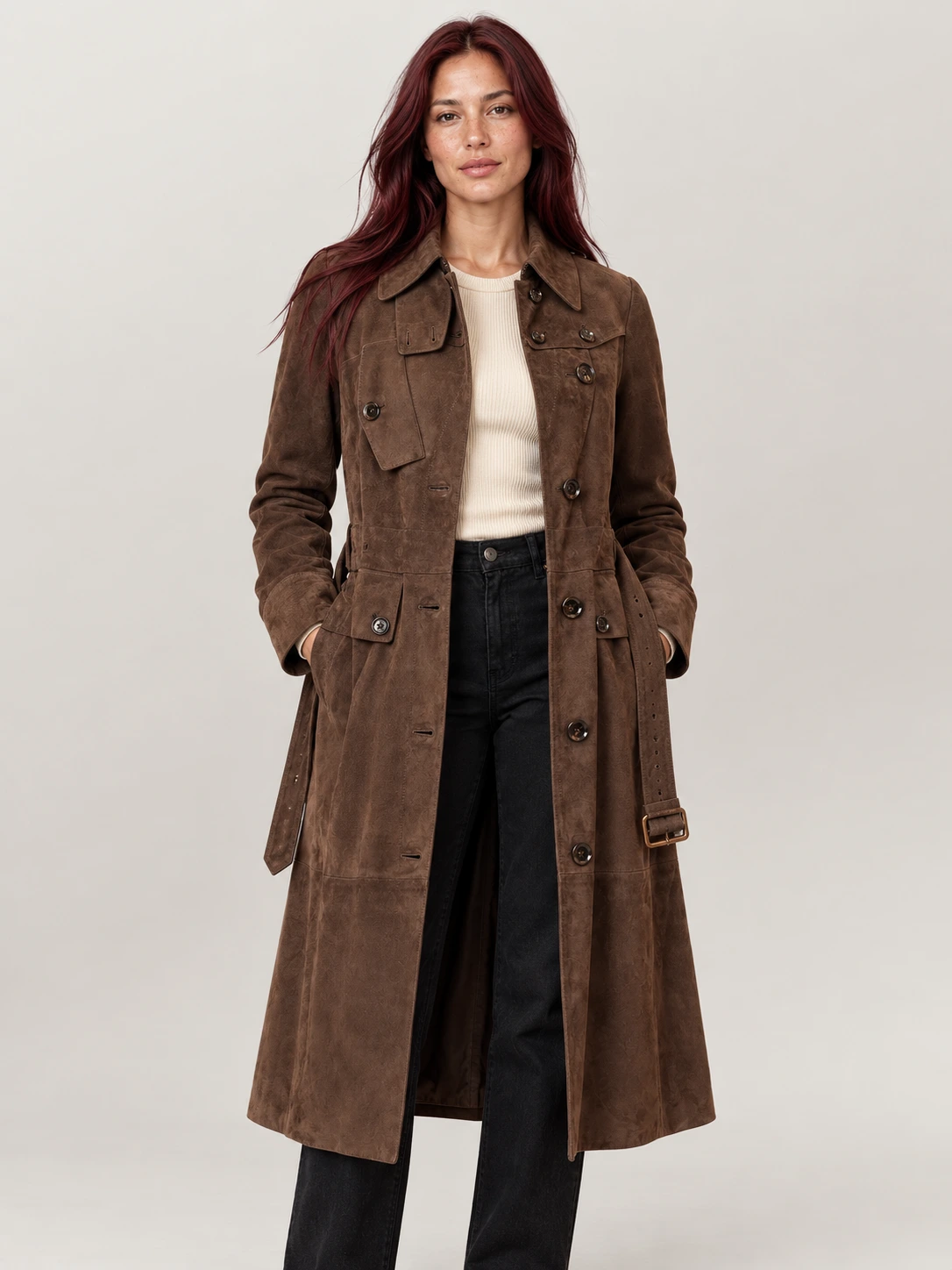 Women's TT Trench Leather Coat