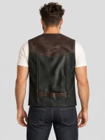 Men's Western Cowhide Leather Vest