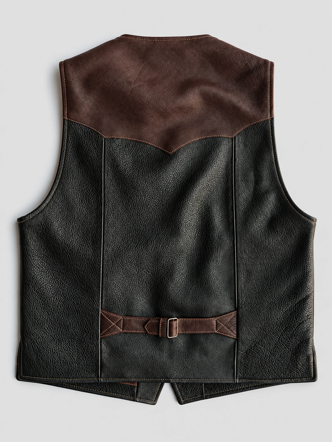 Men's Western Cowhide Leather Vest