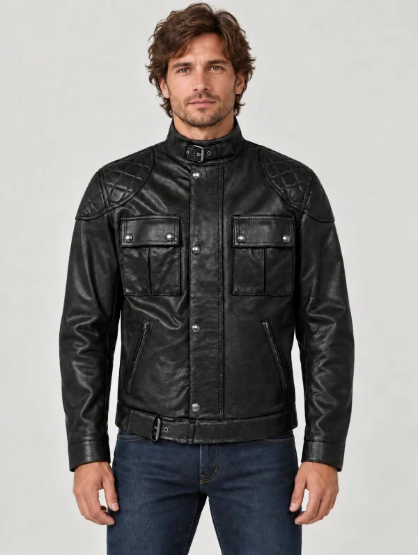 Men's Black Brooklands Motorcycle Jacket