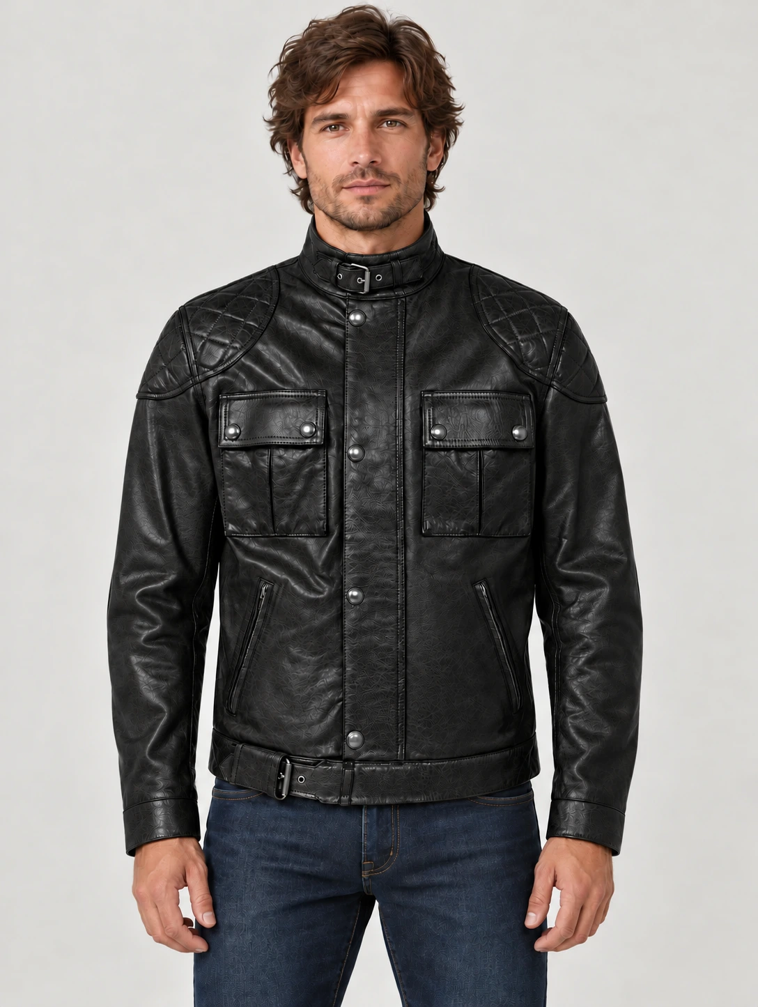 Men's Black Brooklands Motorcycle Jacket