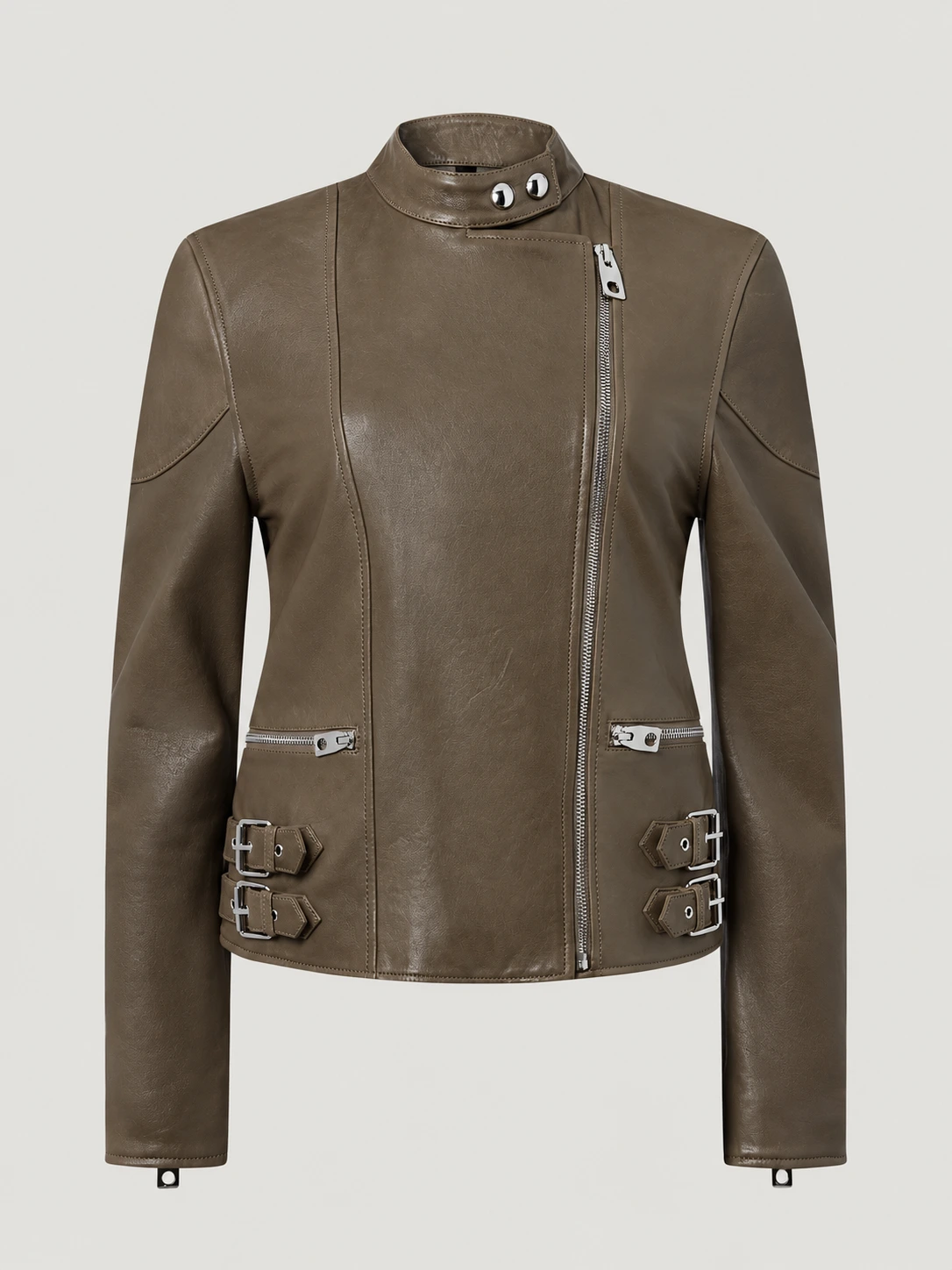 Women's Dusty Taupe Russo Leather Jacket