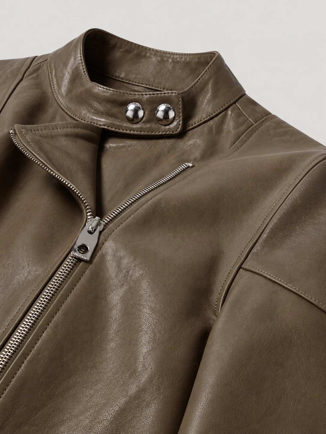 Women's Dusty Taupe Russo Leather Jacket