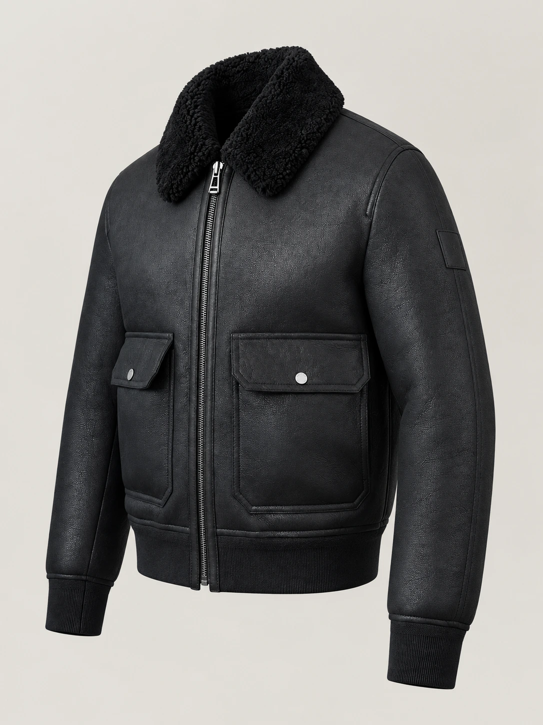 Men's Northwind Fur Collar Leather Jacket