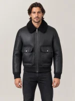 Men's Northwind Fur Collar Leather Jacket