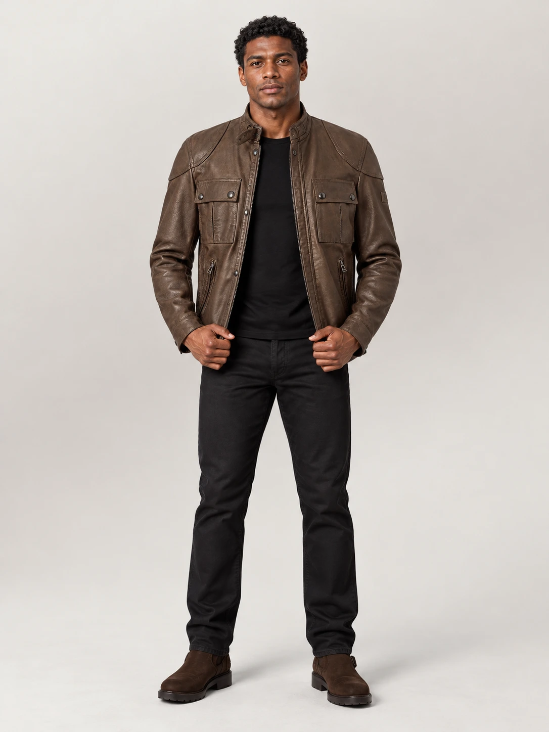 Men's Gangster Leather Jacket