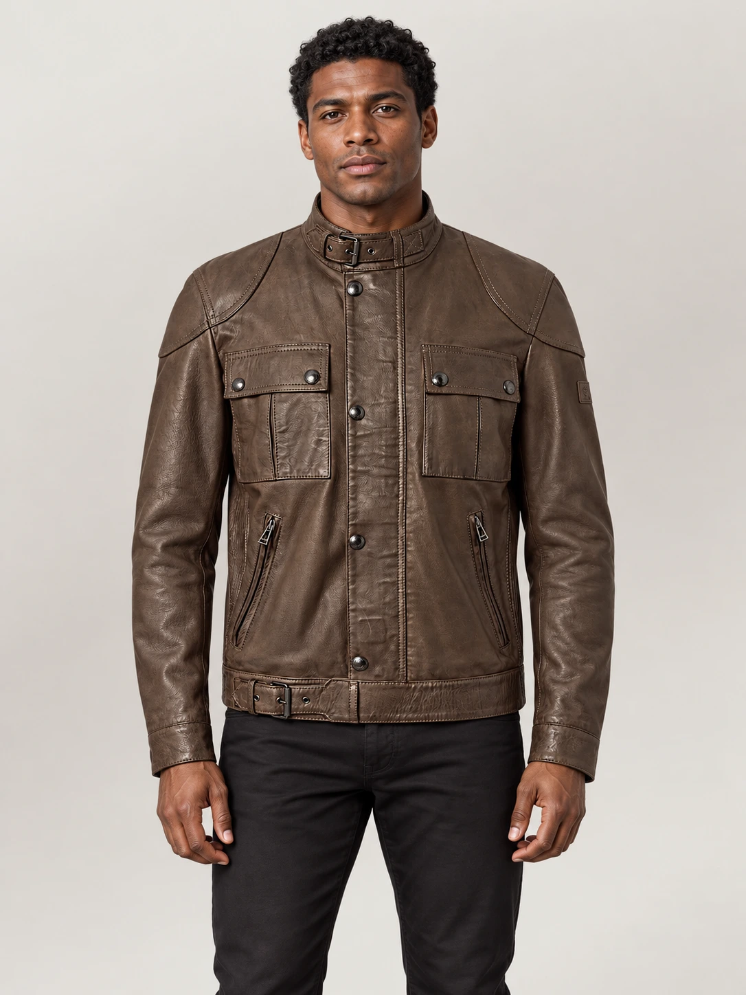 Men's Gangster Leather Jacket