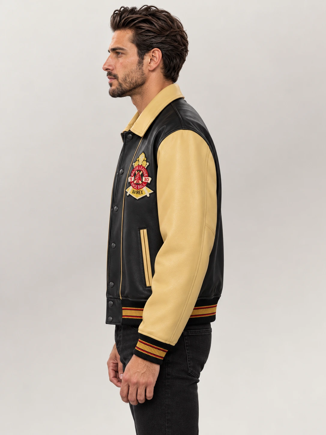Men's Avirex Chief High Hawk Varsity leather Jacket