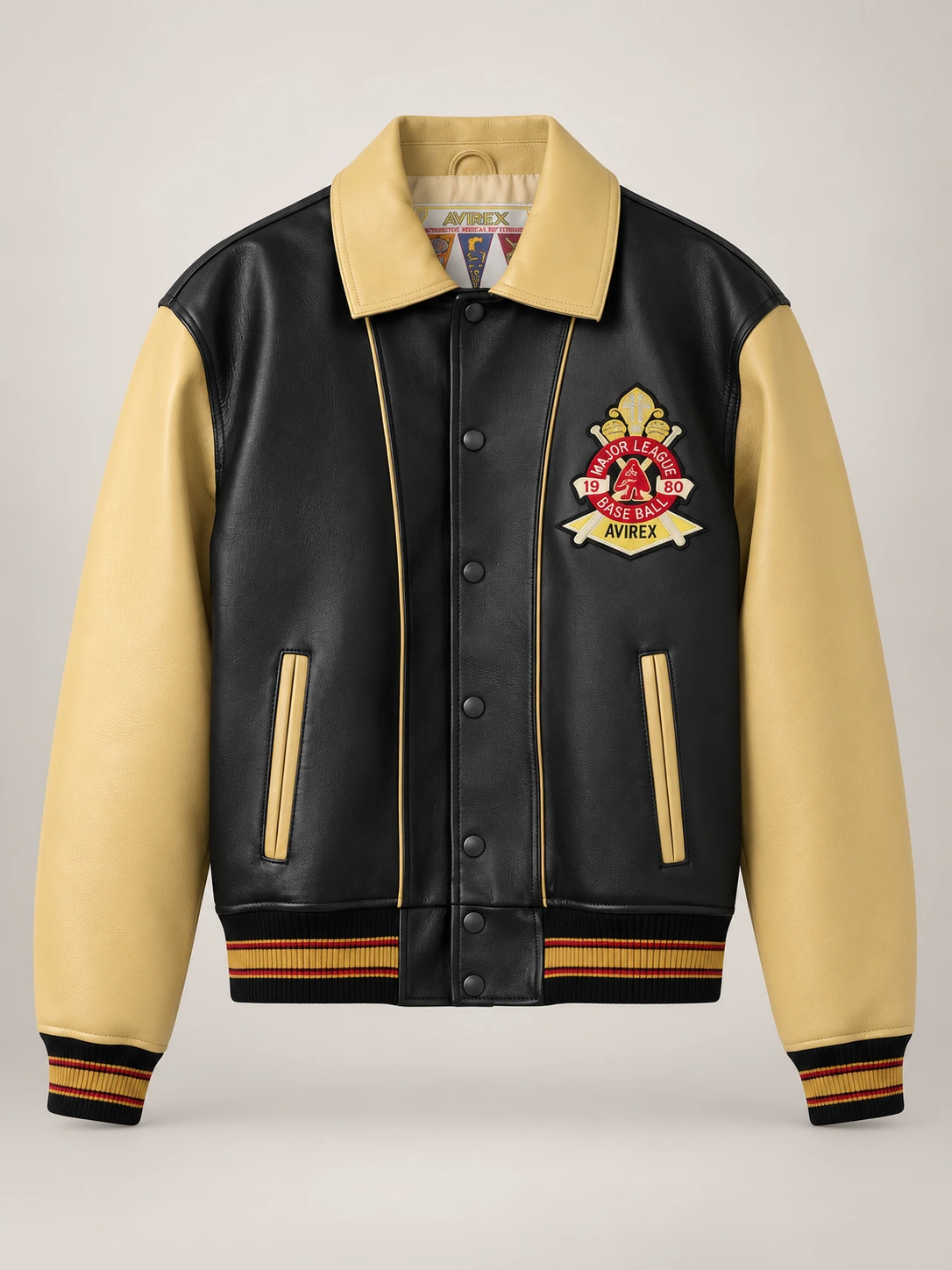Men's Avirex Chief High Hawk Varsity leather Jacket