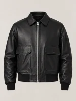 Men's Black Pilot Leather Jacket