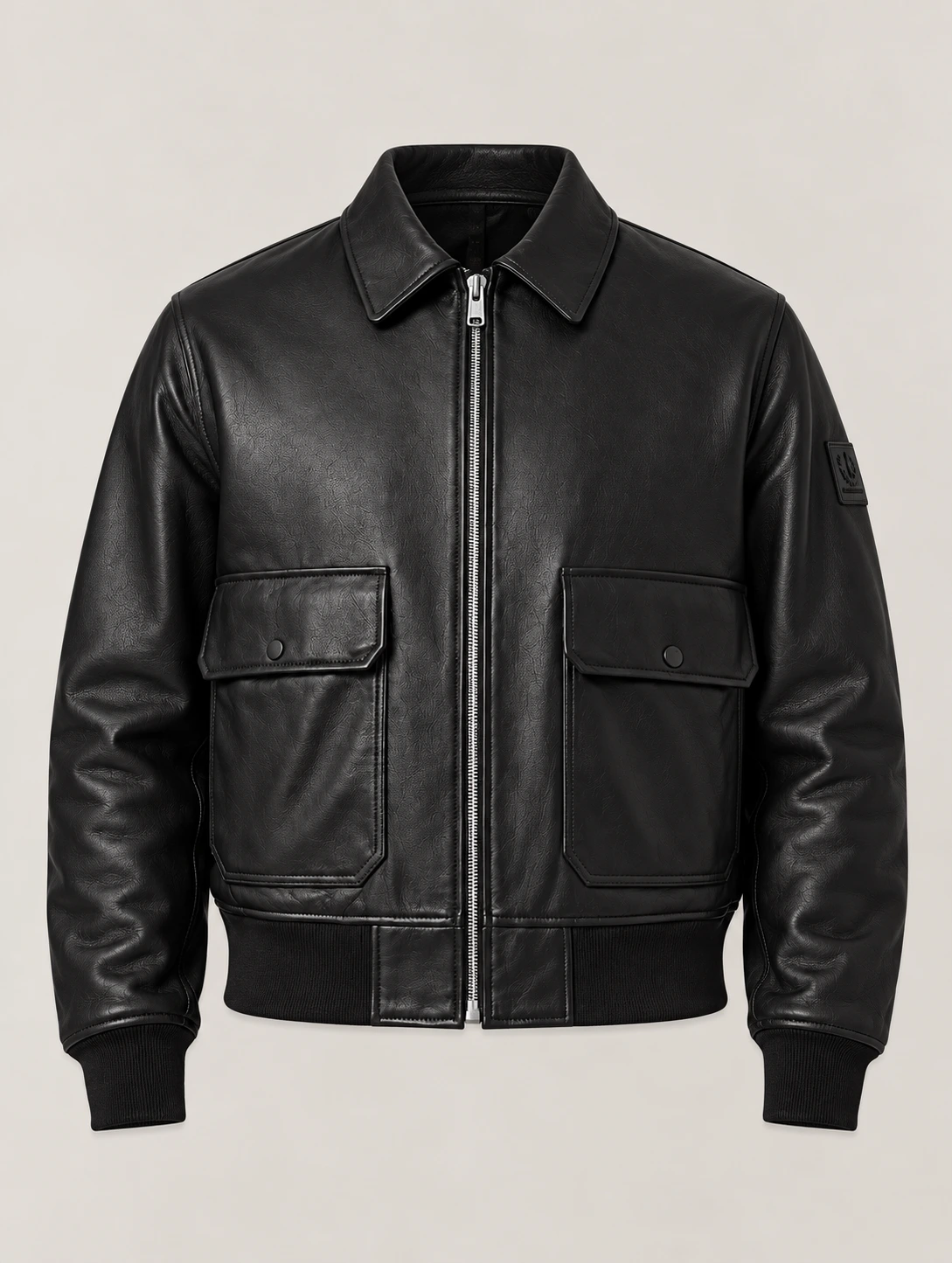 Men's Black Pilot Leather Jacket