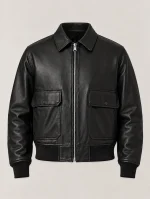 Men's Black Pilot Leather Jacket
