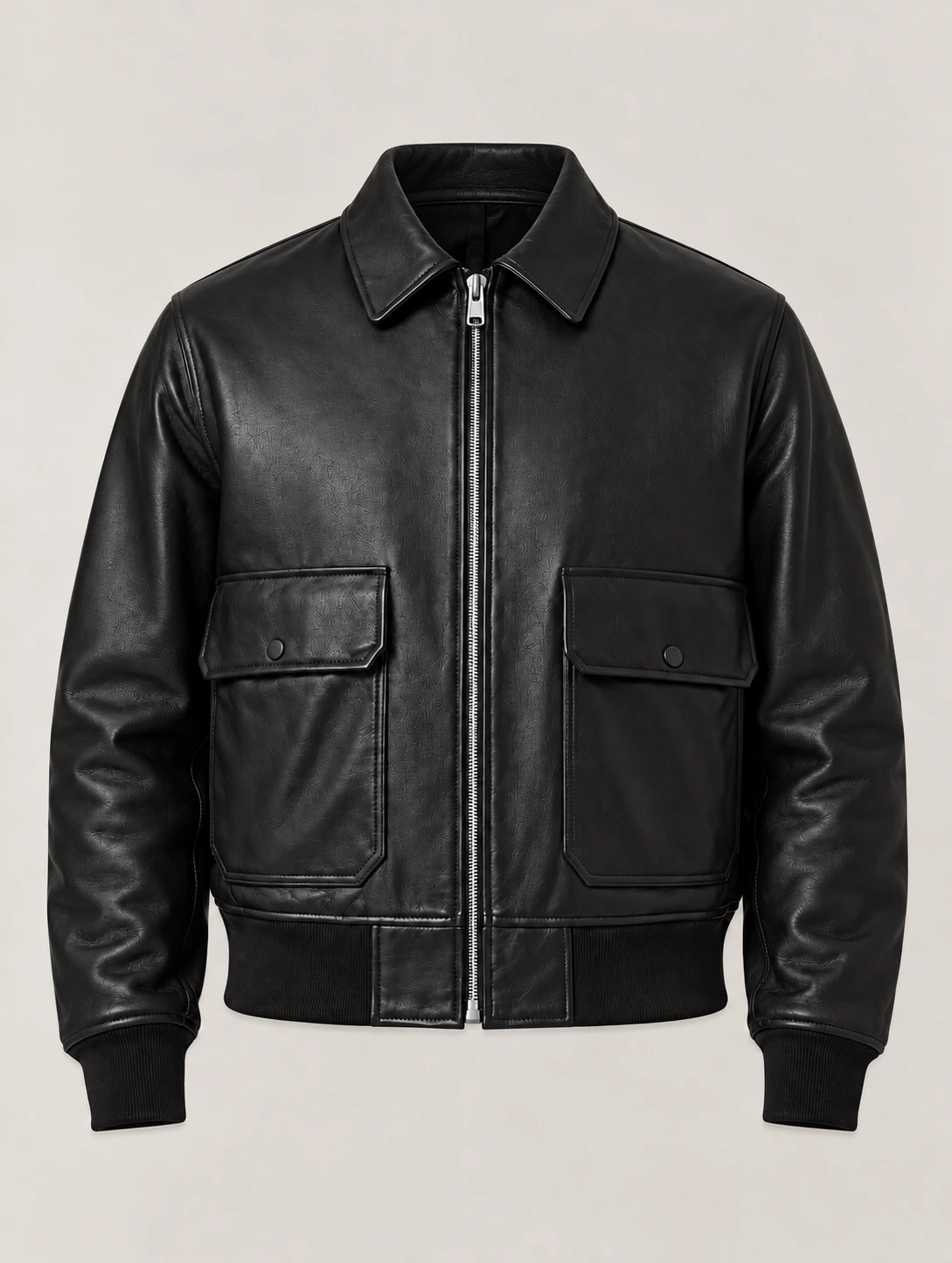 Men's Black Pilot Leather Jacket