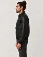 Men's Black Pilot Leather Jacket