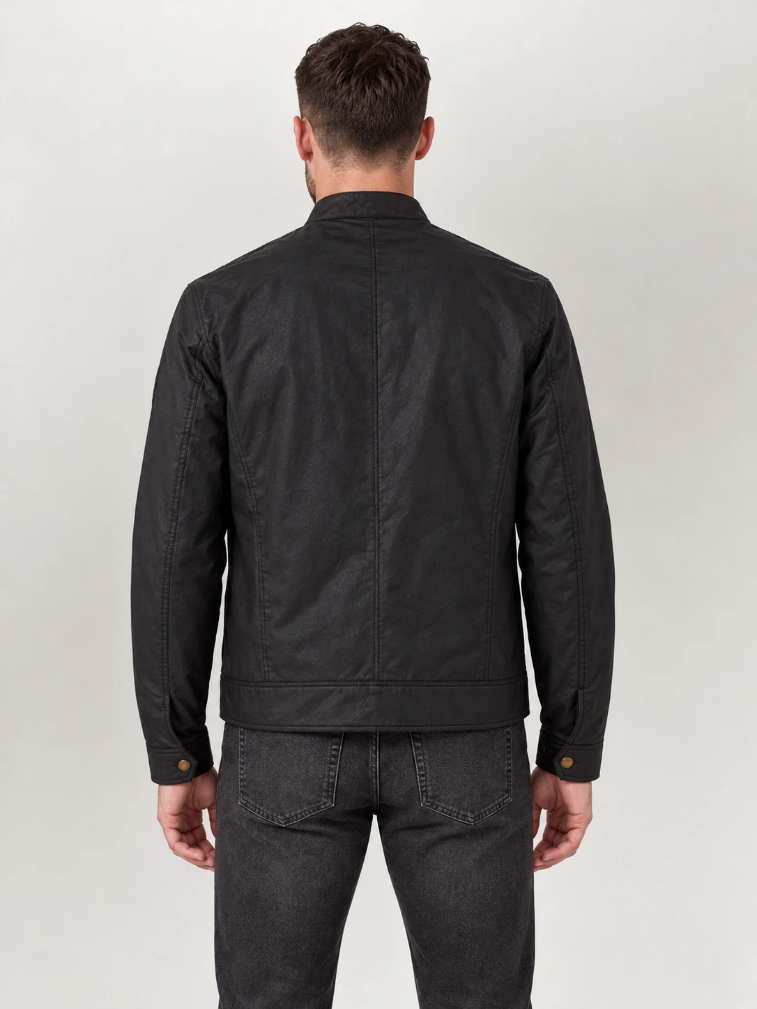 Men's Black Waxed Cotton Sideline Jacket