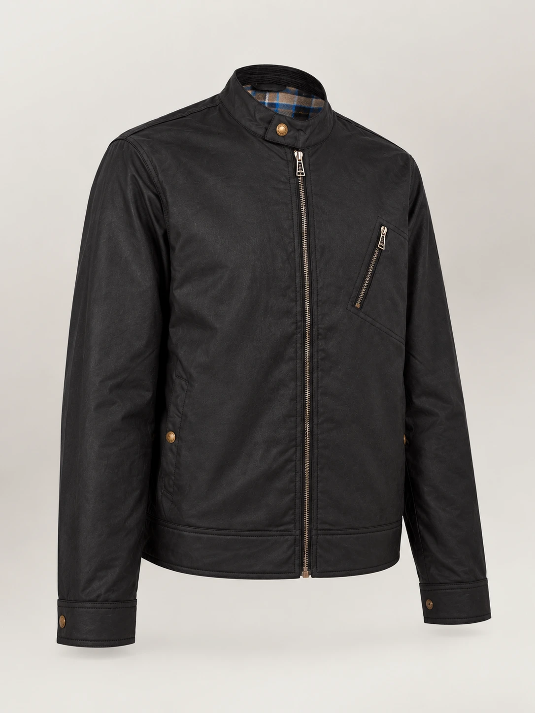 Men's Black Waxed Cotton Sideline Jacket