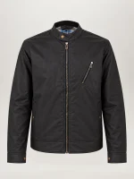 Men's Black Waxed Cotton Sideline Jacket