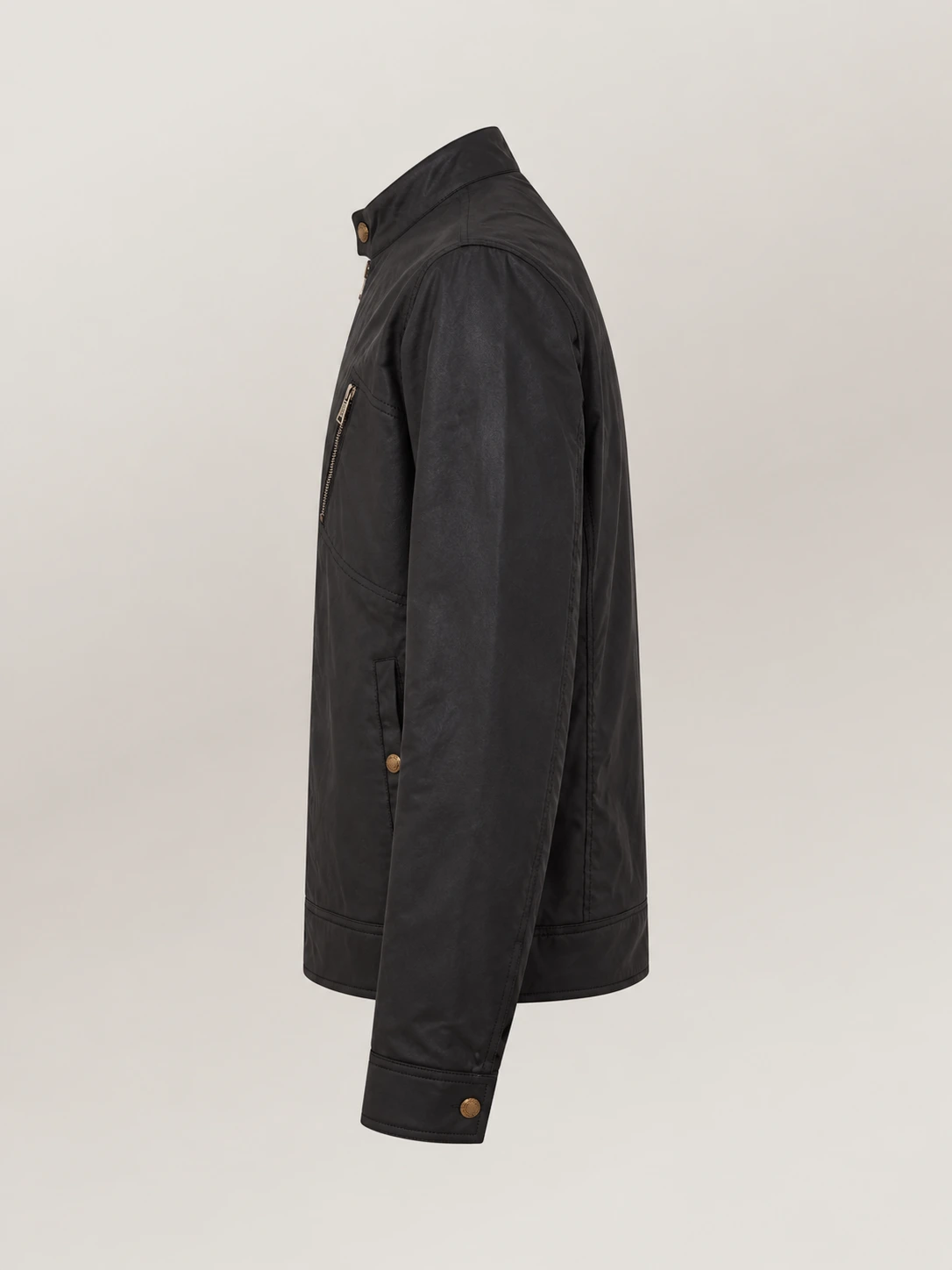 Men's Black Waxed Cotton Sideline Jacket