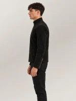 Men's Cervino Black Suede Biker Jacket