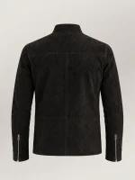 Men's Cervino Black Suede Biker Jacket