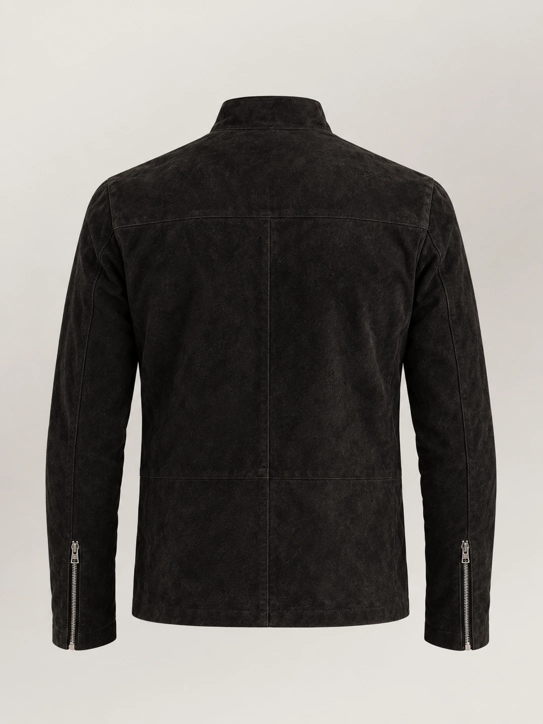 Men's Cervino Black Suede Biker Jacket