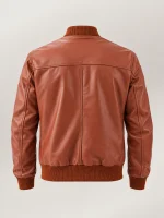 Men's Amalfi tan Leather Bomber Jacket