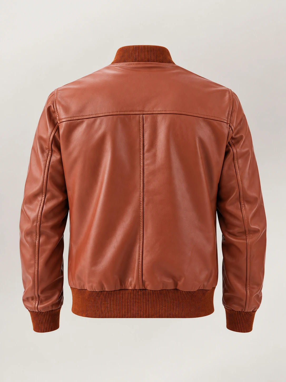 Men's Amalfi tan Leather Bomber Jacket