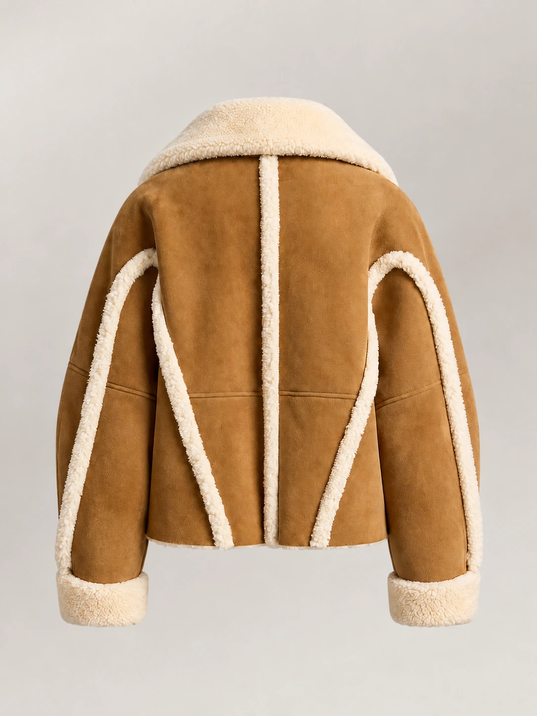 Women's Shearling Toggle Swing Leather Jacket