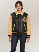 Women's Avirex Cheif High Hawk Varsity Leather Jacket