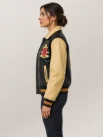 Women's Avirex Cheif High Hawk Varsity Leather Jacket