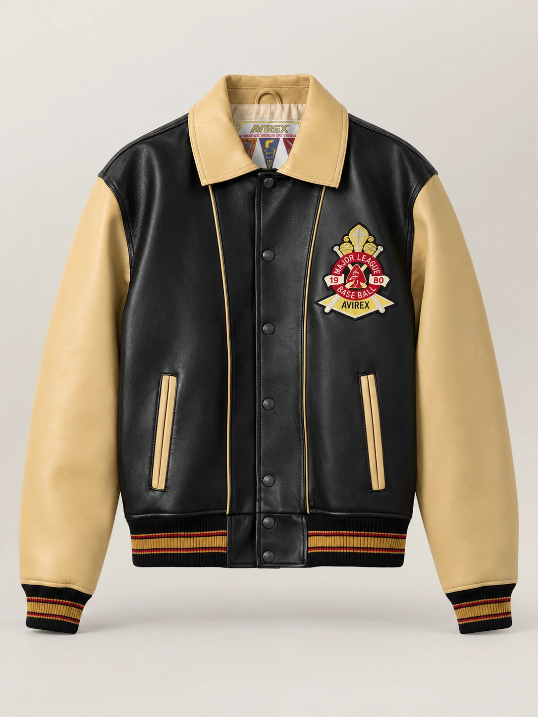 Women's Avirex Cheif High Hawk Varsity Leather Jacket